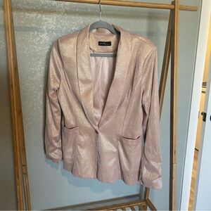 Women’s rose gold sparkle blazer. Size small.